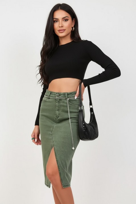 Φούστα MINZONA GREEN - Denim | Ivet.EU Φούστα MINZONA GREEN, Χρώμα: πράσινο, IVET.EU - Εκπτώσεις έως -80%