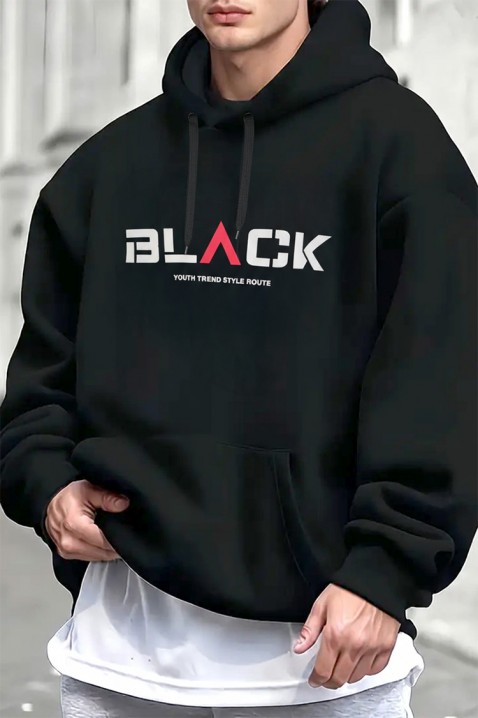 Ανδρικό φούτερ VORENZO, Χρώμα: μαύρο, IVET.EU - Εκπτώσεις έως -80%