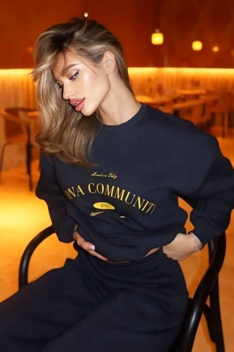 Σύνολο PRESLINDA NAVY - Καθημερινά σύνολα | Ivet.EU Σύνολο PRESLINDA NAVY, Χρώμα: σκούρο μπλε, IVET.EU - Εκπτώσεις έως -80%