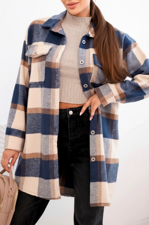 Γυναικείο πουκάμισο KASONDA BLUE, Χρώμα: μπλε, IVET.EU - Εκπτώσεις έως -80%