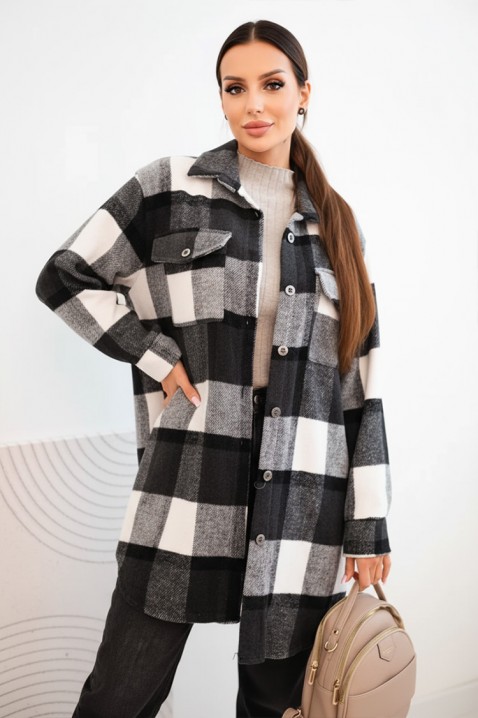 Γυναικείο πουκάμισο KASONDA BLACK, Χρώμα: μαύρο, IVET.EU - Εκπτώσεις έως -80%