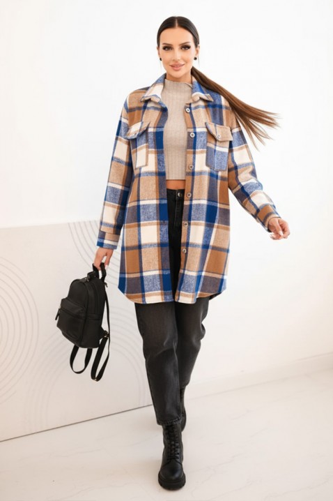 Γυναικείο πουκάμισο KASONDA CAMEL, Χρώμα: ανοιχτό καφέ, IVET.EU - Εκπτώσεις έως -80%