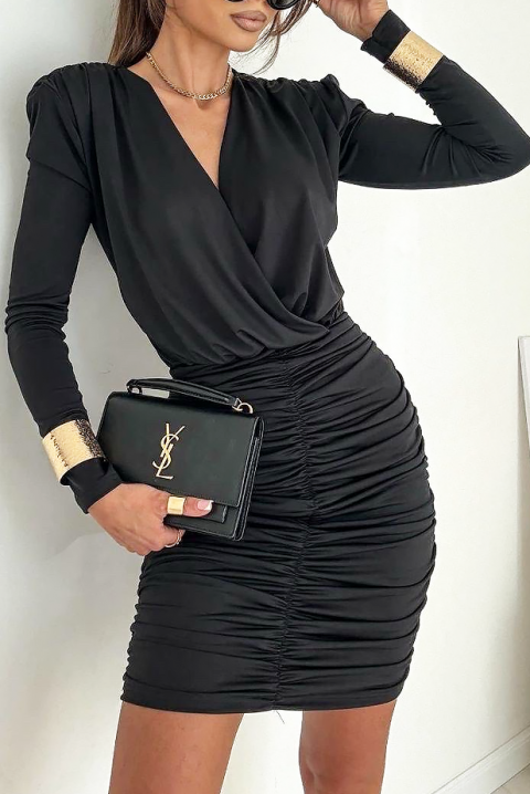 Φόρεμα PARZELA BLACK - Κοντά φορέματα | Ivet.EU Φόρεμα PARZELA BLACK, Χρώμα: μαύρο, IVET.EU - Εκπτώσεις έως -80%