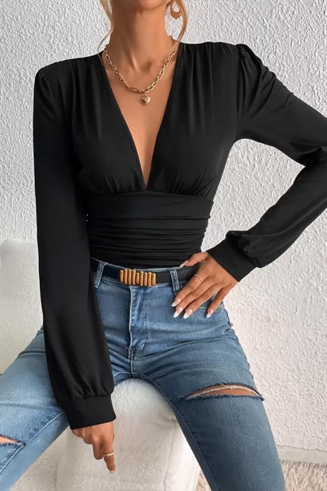 Κορμάκι - μπλούζα OMAYANA BLACK, Χρώμα: μαύρο, IVET.EU - Εκπτώσεις έως -80%