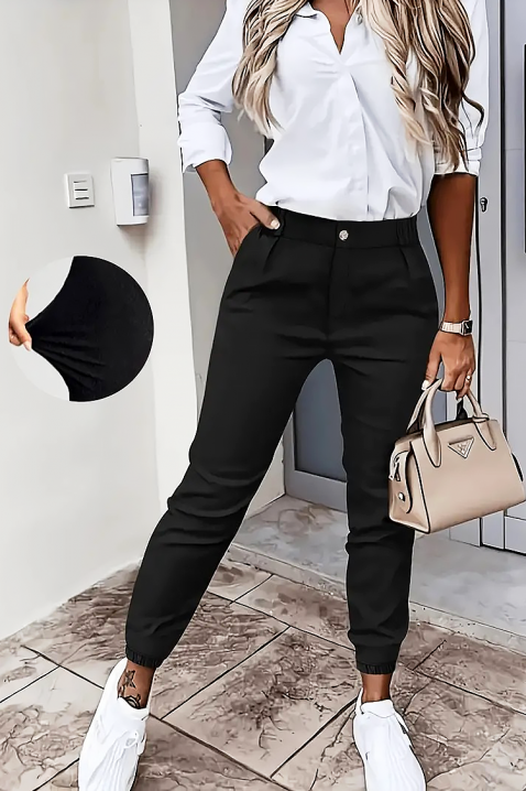 Παντελόνι LANELZA BLACK, Χρώμα: μαύρο, IVET.EU - Εκπτώσεις έως -80%