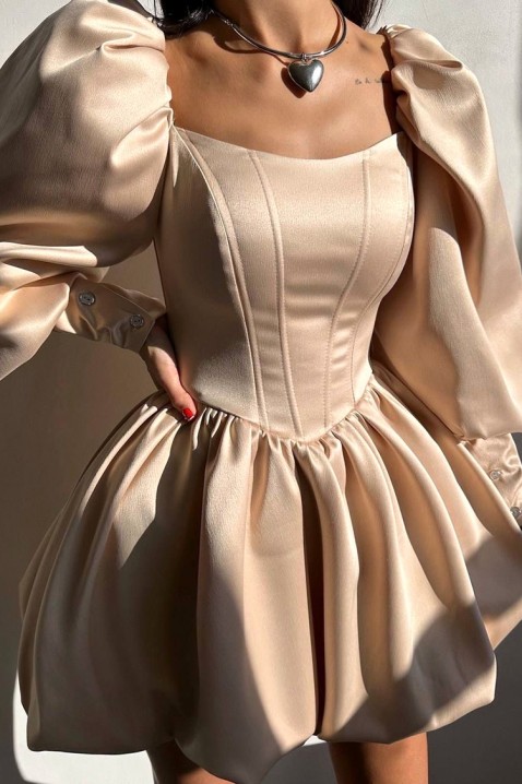 Φόρεμα OGOYSTA BEIGE - Κοντά φορέματα | Ivet.EU Φόρεμα OGOYSTA BEIGE, Χρώμα: μπεζ, IVET.EU - Εκπτώσεις έως -80%