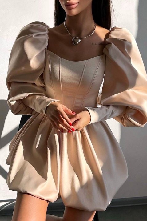 Φόρεμα OGOYSTA BEIGE - Κοντά φορέματα | Ivet.EU Φόρεμα OGOYSTA BEIGE, Χρώμα: μπεζ, IVET.EU - Εκπτώσεις έως -80%