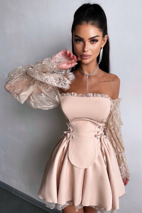 Φόρεμα HLONDINA PUDRA - Κοντά φορέματα | Ivet.EU Φόρεμα HLONDINA PUDRA, Χρώμα: πούδρα, IVET.EU - Εκπτώσεις έως -80%