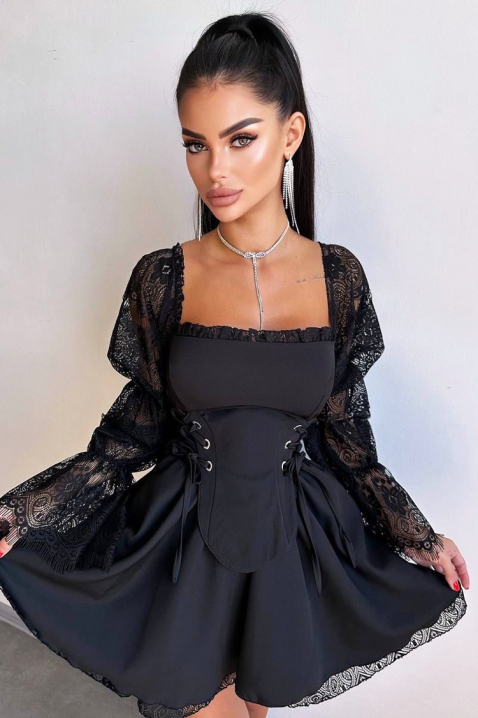 Φόρεμα HLONDINA BLACK - Κοντά φορέματα | Ivet.EU Φόρεμα HLONDINA BLACK, Χρώμα: μαύρο, IVET.EU - Εκπτώσεις έως -80%