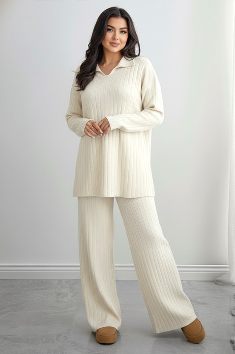 Σύνολο MAKSINA ECRU - Καθημερινά σύνολα | Ivet.EU Σύνολο MAKSINA ECRU, Χρώμα: εκρού, IVET.EU - Εκπτώσεις έως -80%