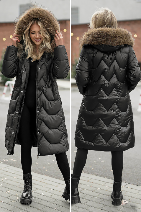 Μπουφάν TEROLTA BLACK, Χρώμα: μαύρο, IVET.EU - Εκπτώσεις έως -80%