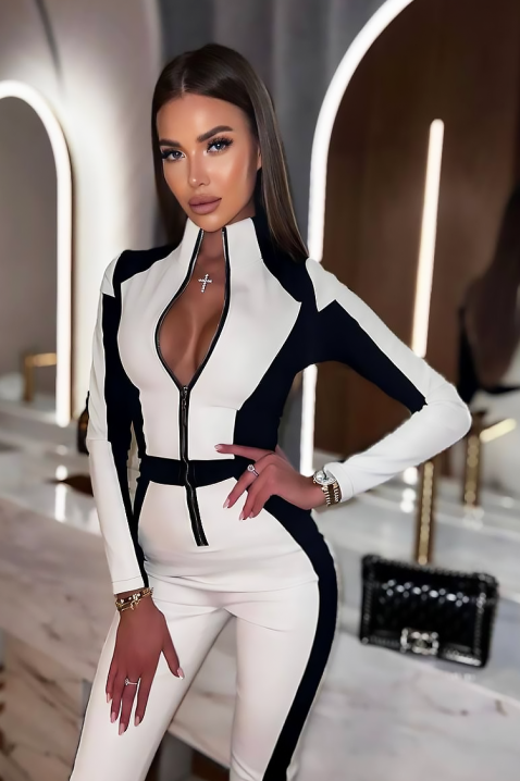 Ολόσωμη φόρμα SHPIONIZA, Χρώμα: μαύρο και άσπρο, IVET.EU - Εκπτώσεις έως -80%