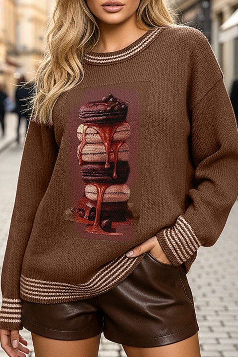 Πουλόβερ MACRONZA, Χρώμα: καφέ, IVET.EU - Εκπτώσεις έως -80%