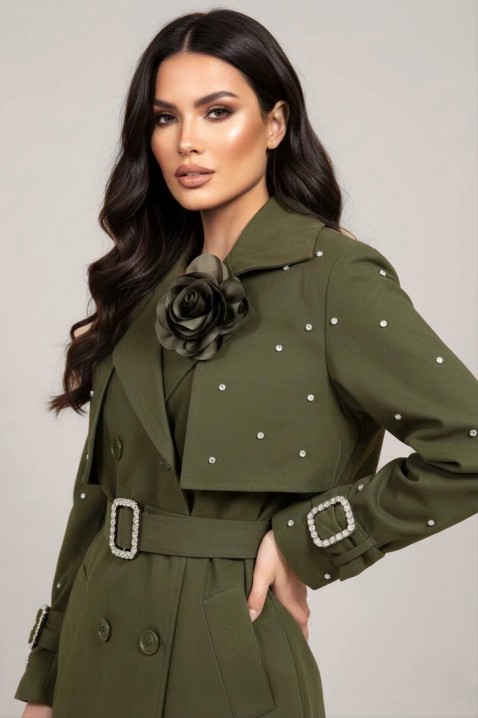 Καμπαρντίνα RODILDA KHAKI, Χρώμα: χακί, IVET.EU - Εκπτώσεις έως -80%