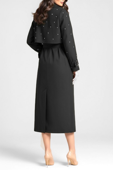 Καμπαρντίνα RODILDA BLACK, Χρώμα: μαύρο, IVET.EU - Εκπτώσεις έως -80%