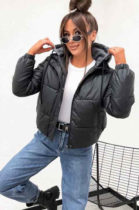 Μπουφάν RINVEDA BLACK, Χρώμα: μαύρο, IVET.EU - Εκπτώσεις έως -80%