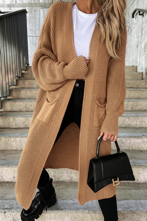 Ζακέτα ZLANONDA, Χρώμα: καφέ, IVET.EU - Εκπτώσεις έως -80%