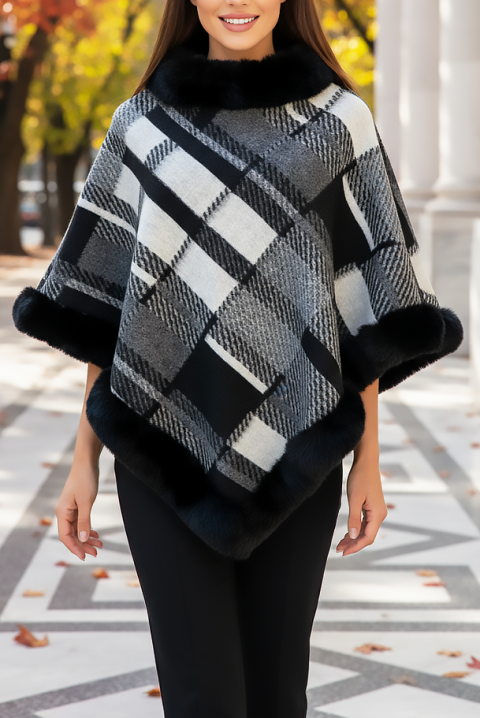 Πόντσο PLOVELZA BLACK, Χρώμα: μαύρο, IVET.EU - Εκπτώσεις έως -80%