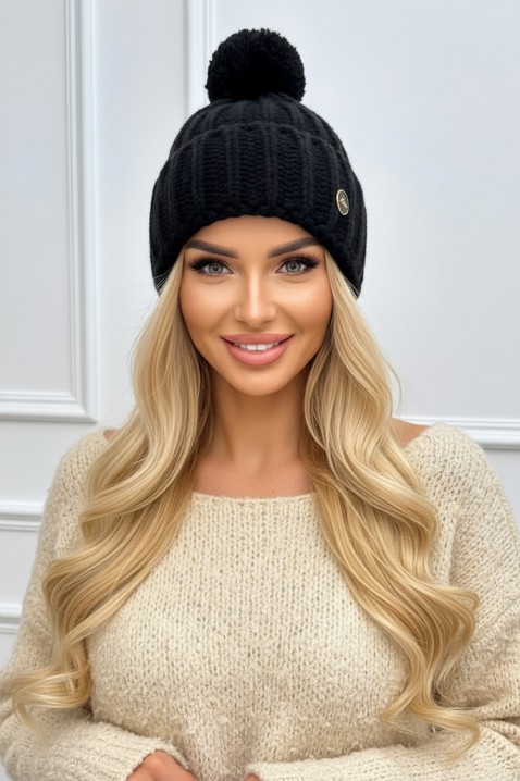 Σκουφάκι LEILONZA BLACK, Χρώμα: μαύρο, IVET.EU - Εκπτώσεις έως -80%