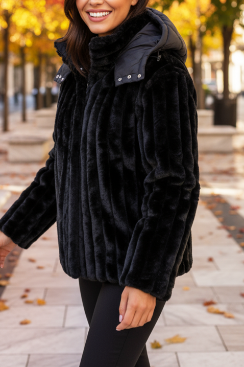 Μπουφάν POLYARDA, Χρώμα: μαύρο, IVET.EU - Εκπτώσεις έως -80%