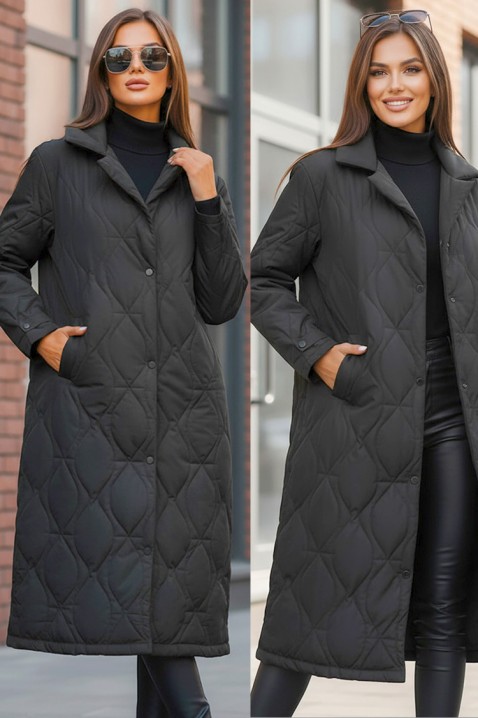 Μπουφάν MORDILDA BLACK, Χρώμα: μαύρο, IVET.EU - Εκπτώσεις έως -80%