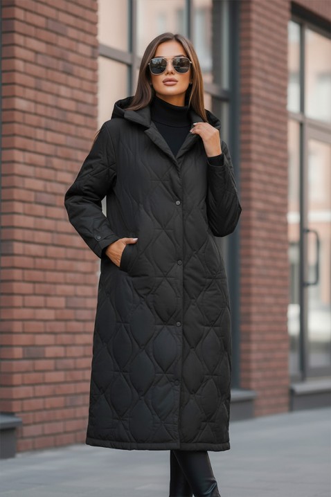 Μπουφάν MORDILDA BLACK, Χρώμα: μαύρο, IVET.EU - Εκπτώσεις έως -80%