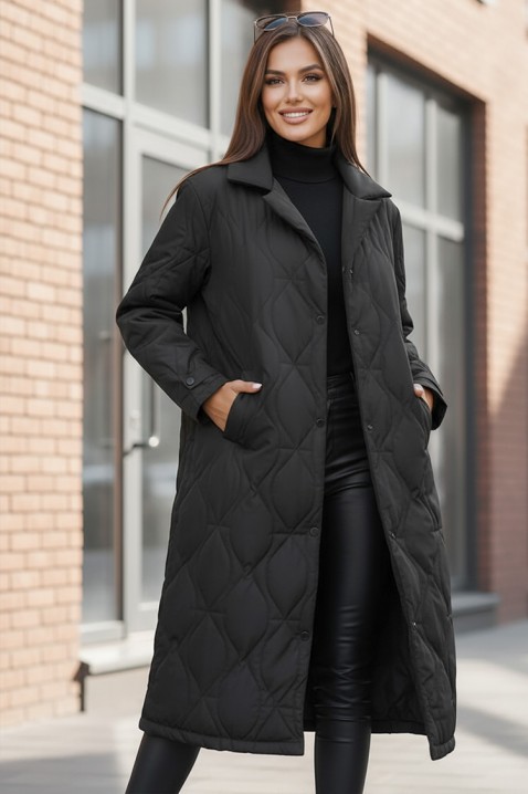 Μπουφάν MORDILDA BLACK, Χρώμα: μαύρο, IVET.EU - Εκπτώσεις έως -80%