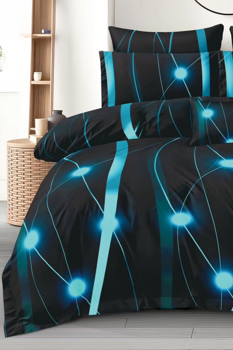 Σετ κρεβατοκάμαρας SIOFERY 200x220 cm βαμβακερό - 4 τεμ., Χρώμα: μαύρο, IVET.EU - Εκπτώσεις έως -80%