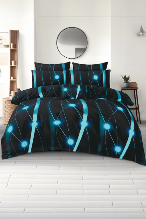 Σετ κρεβατοκάμαρας SIOFERY 200x220 cm βαμβακερό - 4 τεμ., Χρώμα: μαύρο, IVET.EU - Εκπτώσεις έως -80%