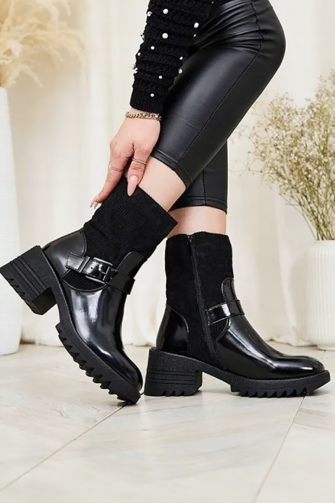 Γυναικεία μποτάκια KALOSTA, Χρώμα: μαύρο, IVET.EU - Εκπτώσεις έως -80%