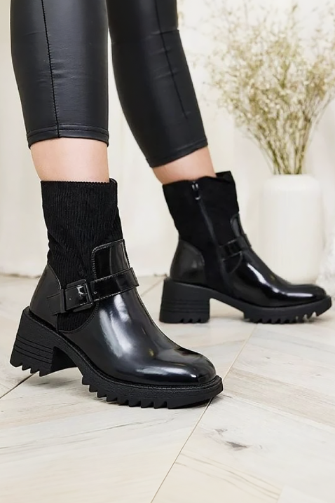 Γυναικεία μποτάκια KALOSTA, Χρώμα: μαύρο, IVET.EU - Εκπτώσεις έως -80%