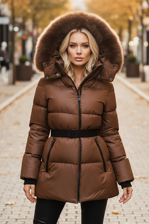 Μπουφάν FROZILIA BROWN, Χρώμα: καφέ, IVET.EU - Εκπτώσεις έως -80%