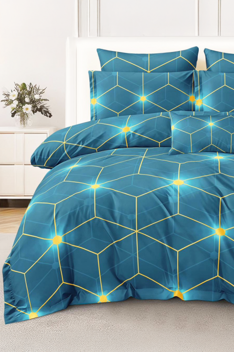 Σετ κρεβατοκάμαρας BRIONEFY 200x220 cm βαμβακερό - 4 τεμ., Χρώμα: μπλε, IVET.EU - Εκπτώσεις έως -80%