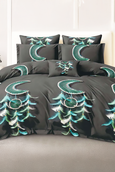 Σετ κρεβατοκάμαρας ZORBENY 200x220 cm βαμβακερό - 4 τεμ., Χρώμα: γραφίτης, IVET.EU - Εκπτώσεις έως -80%