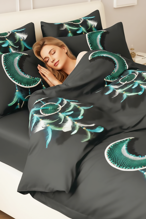 Σετ κρεβατοκάμαρας ZORBENY 200x220 cm βαμβακερό - 4 τεμ., Χρώμα: γραφίτης, IVET.EU - Εκπτώσεις έως -80%