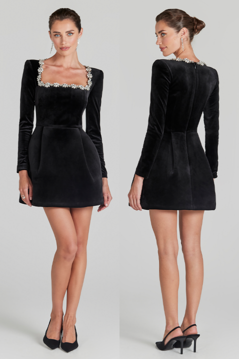 Φόρεμα SNEJILDA BLACK, Χρώμα: μαύρο, IVET.EU - Εκπτώσεις έως -80%