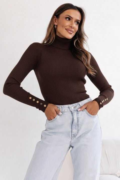 Γυναικεία μπλούζα PEROLTA BROWN, Χρώμα: καφέ, IVET.EU - Εκπτώσεις έως -80%