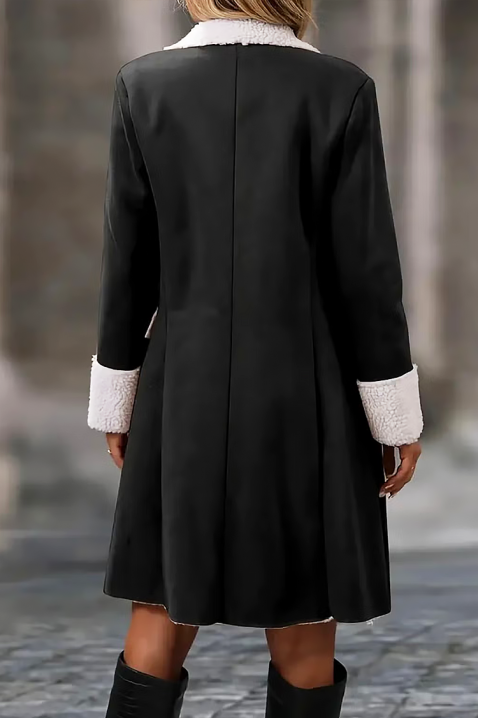 Παλτό MARSETA BLACK, Χρώμα: μαύρο, IVET.EU - Εκπτώσεις έως -80%