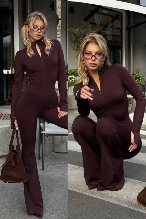 Ολόσωμη φόρμα ELIZIRA, Χρώμα: καφέ, IVET.EU - Εκπτώσεις έως -80%