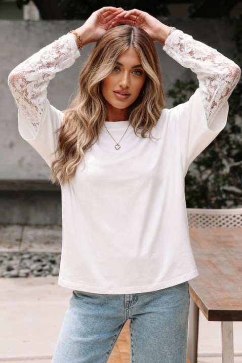 Γυναικεία μπλούζα CALIOPA WHITE, Χρώμα: άσπρο, IVET.EU - Εκπτώσεις έως -80%