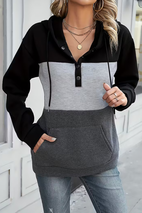 Φούτερ FRELONDA, Χρώμα: γκρι, IVET.EU - Εκπτώσεις έως -80%