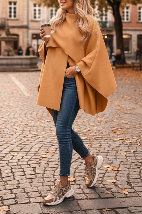 Παλτό POKRINZA CAMEL, Χρώμα: ανοιχτό καφέ, IVET.EU - Εκπτώσεις έως -80%