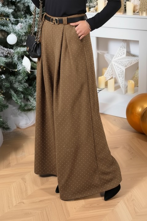 Παντελόνι VALEANA BROWN, Χρώμα: καφέ, IVET.EU - Εκπτώσεις έως -80%