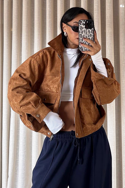 Μπουφάν REMZINA CAMEL, Χρώμα: ανοιχτό καφέ, IVET.EU - Εκπτώσεις έως -80%