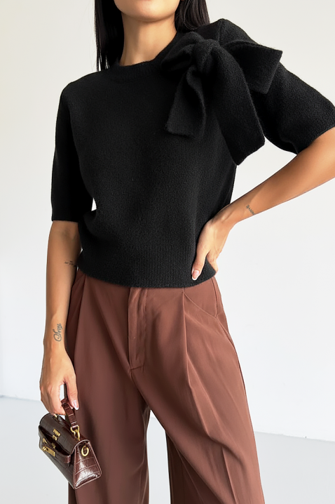 Πουλόβερ DAFILDA BLACK, Χρώμα: μαύρο, IVET.EU - Εκπτώσεις έως -80%