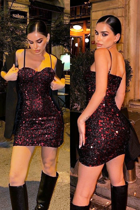 Φόρεμα BRUDILDA BORDO, Χρώμα: μπορντό, IVET.EU - Εκπτώσεις έως -80%