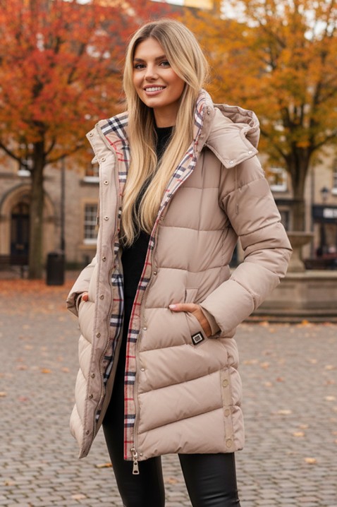 Μπουφάν RENIESA BEIGE, Χρώμα: μπεζ, IVET.EU - Εκπτώσεις έως -80%