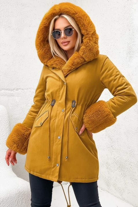 Μπουφάν MEROLFA YELLOW, Χρώμα: κίτρινο, IVET.EU - Εκπτώσεις έως -80%