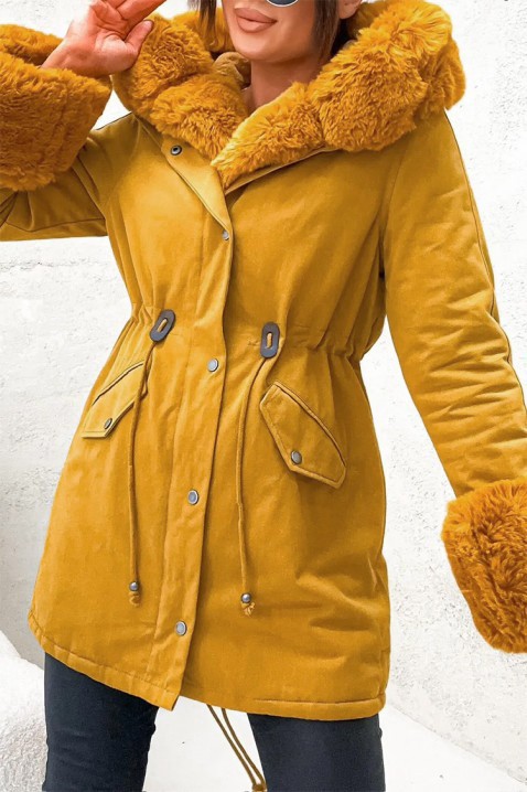 Μπουφάν MEROLFA YELLOW, Χρώμα: κίτρινο, IVET.EU - Εκπτώσεις έως -80%