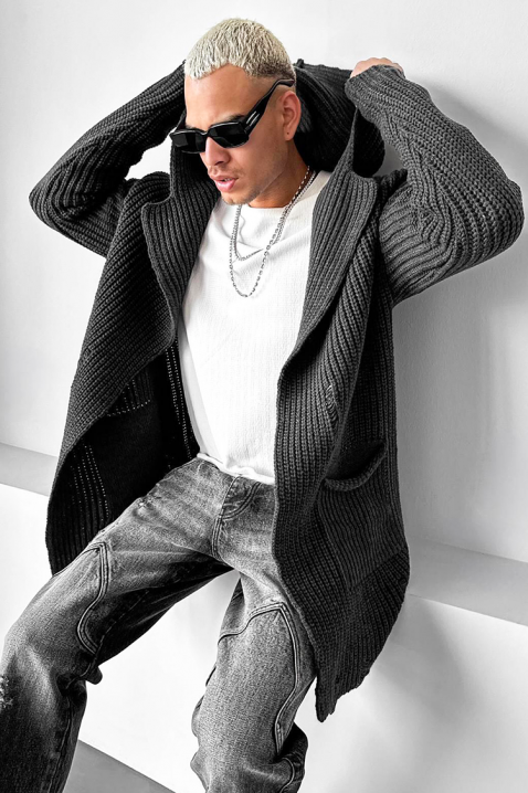 Ανδρική ζακέτα ROLTERO, Χρώμα: γραφίτης, IVET.EU - Εκπτώσεις έως -80%